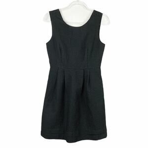 Gap Factory Sleeveless Black w/ White Polka Dot Fit & Flare Dress - 4